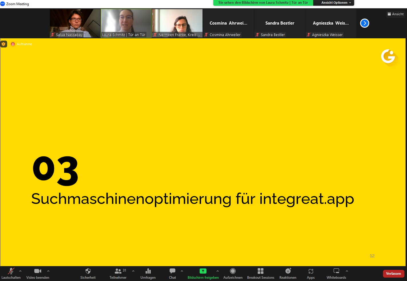 Online-Seminar: Suchmaschinenoptimierung für integreat.app