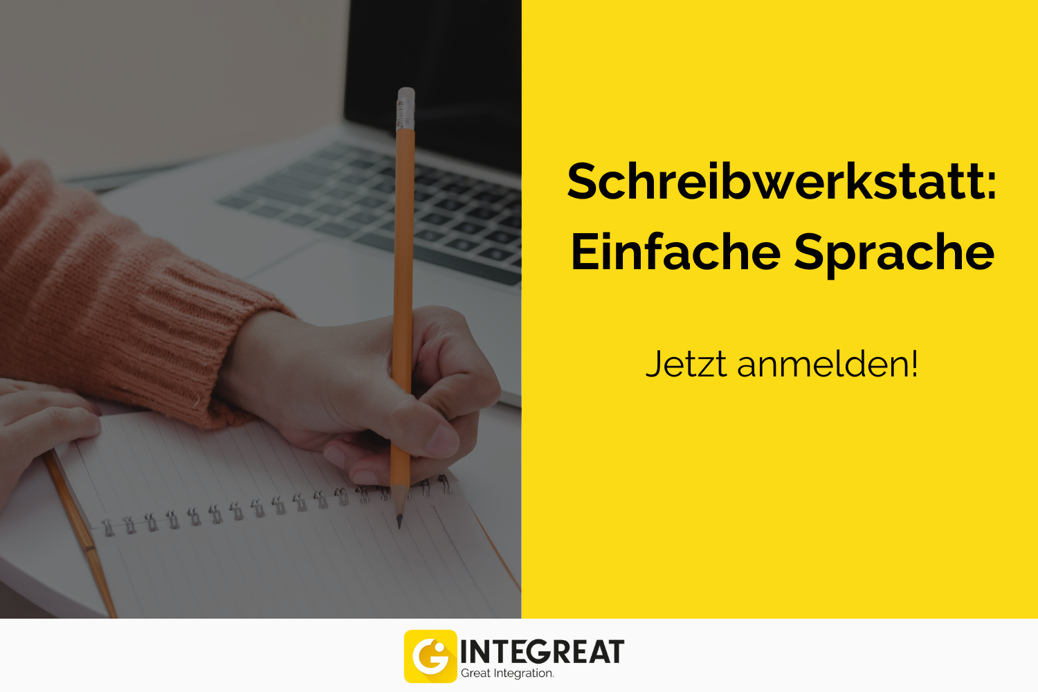 Schreibwerkstatt Einfache Sprache: Jetzt anmelden!